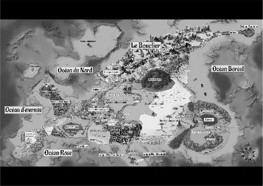 Carte d'Ombrelumière en noir et blanc